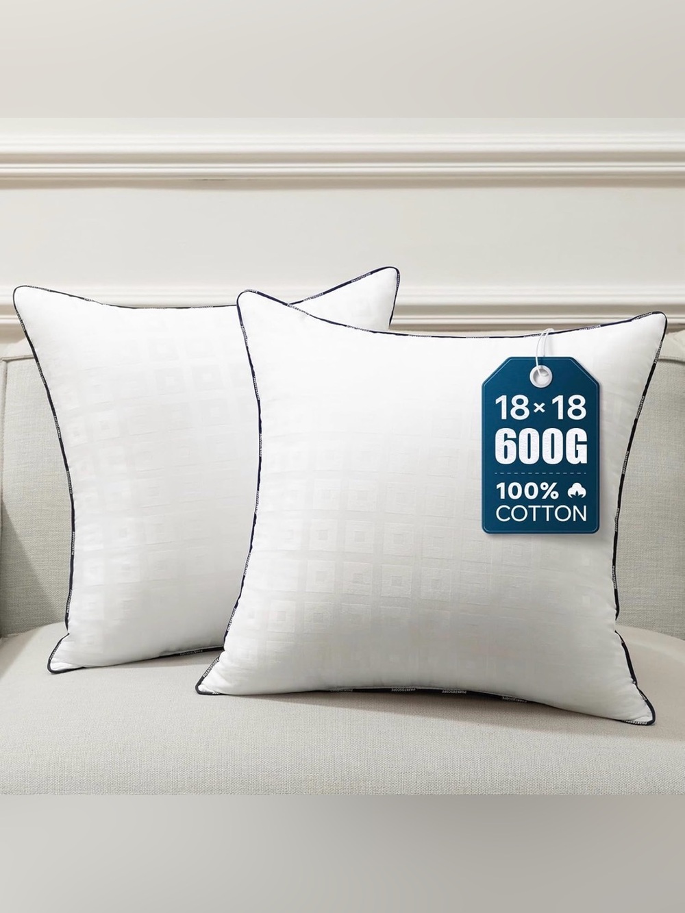 18x18” Throw Pillow Inserts – 2 Pack | Brand New